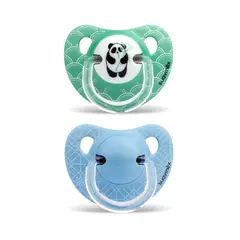 SUAVINEX - CHUPETE ANATOMICO SILICONA 6-18M 2 UNI PANDA BAMBU VERDE