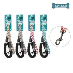 GENERICO - Correa para mascota con mango largo 1.2x1.2m Color Aleatorio