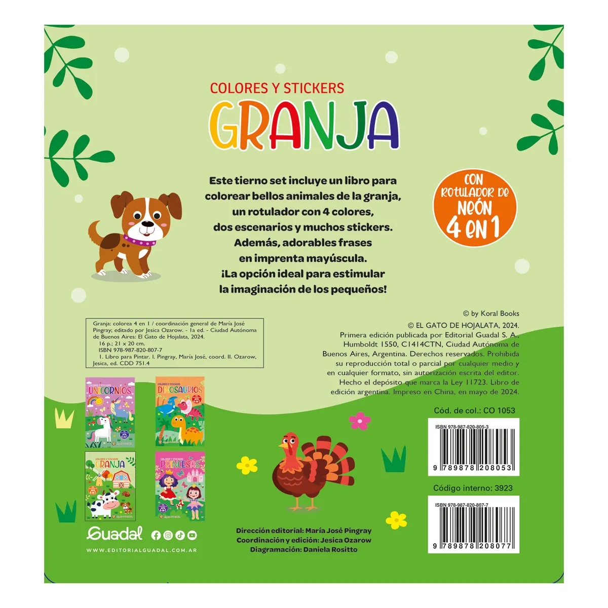 EDITORIAL GUADAL - Libro Granja-Colores Y Stickers