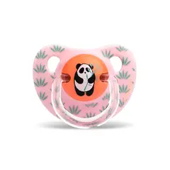 SUAVINEX - CHUPETE ANATOMICO SILICONA 6-18M + BROCHE ROSA PANDA