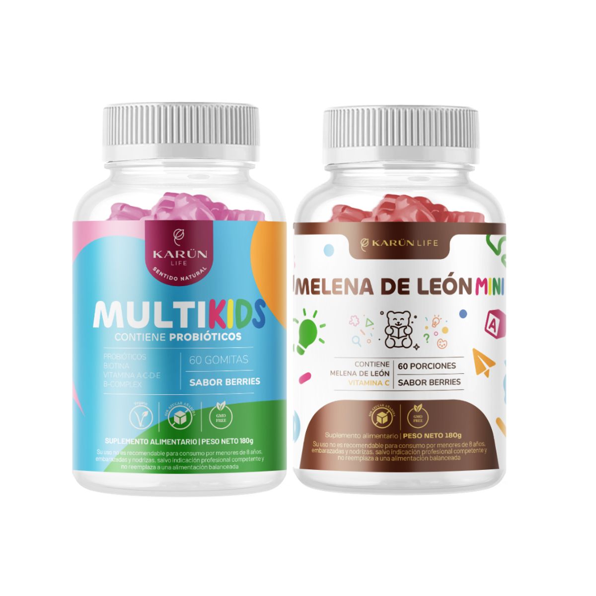 KARUNLIFE - Pack Multi Kids + Melena De Leon Mini 120 Un Karun Life