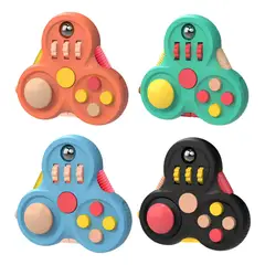 GENERICO - 4pz Fidget Cube Spinner Antiestres Con 12 Funciones, Estress Negro/azul/verde/naranja belug