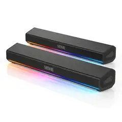 IRM - Pack 2 Barra Sonido Bluetooth 20W RGB VIDVIE Soundbar PC TV Escritorio Inalambrica LED