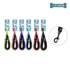 GENERICO - Correa reflectante de fondo negro 1.2cm x1.2m Color Aleatorio