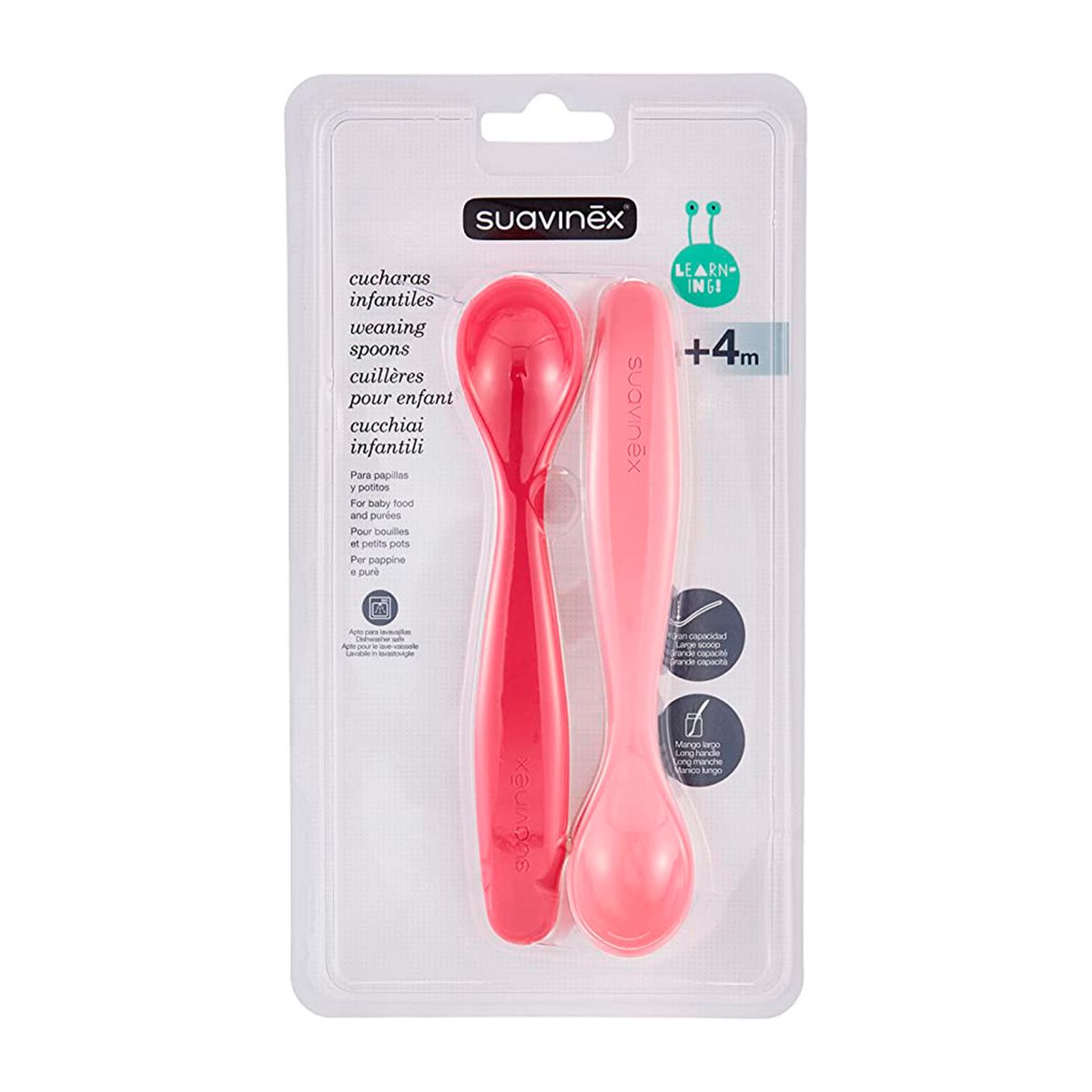 SUAVINEX - SET CUCHARA INFANTIL ROSA 2 UNIDADES