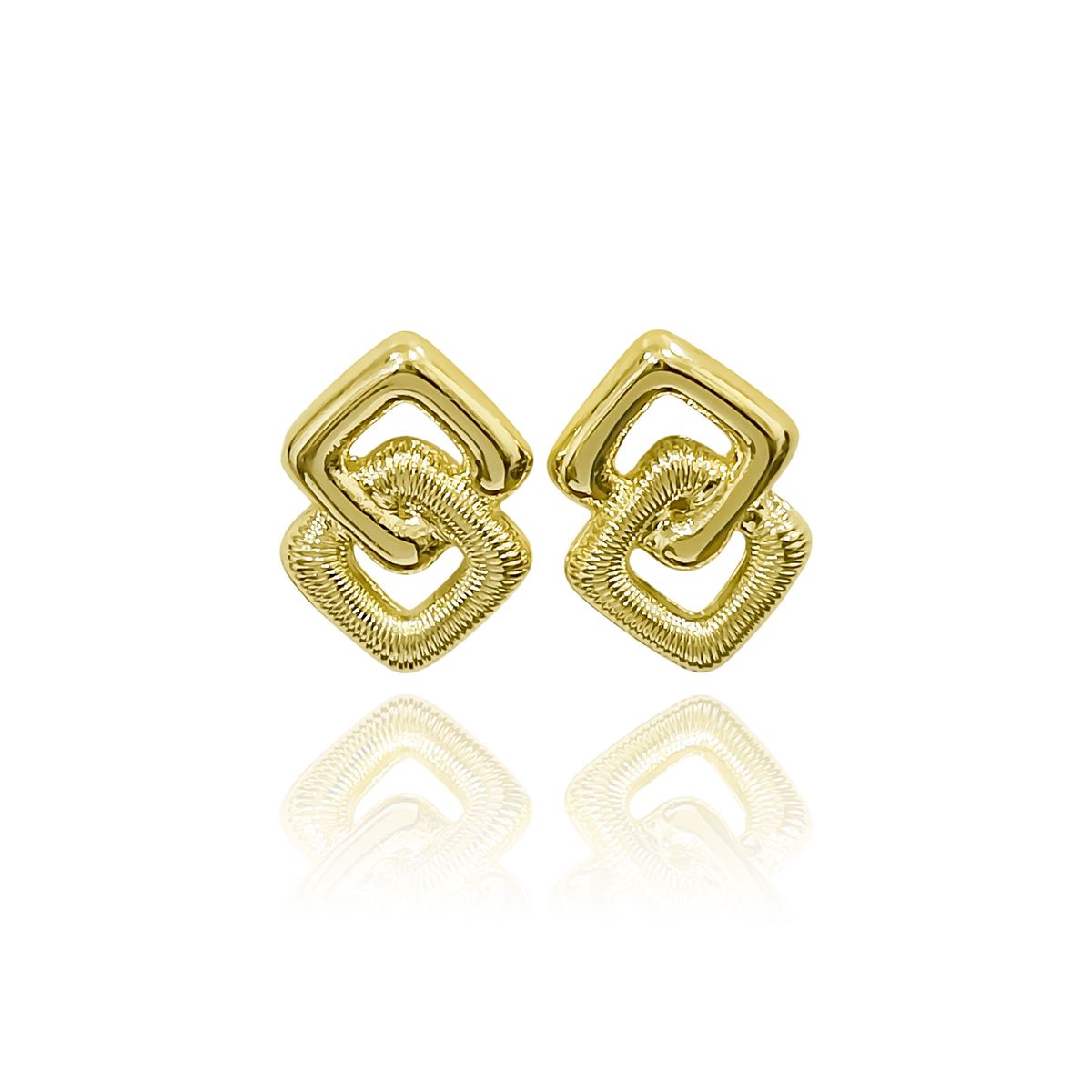 COGGIOLA - Aros Ester Entrelazados Enchapados Oro 18K