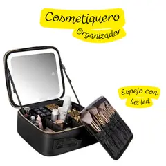 MOVI - Cosmetiquero con espejo luz led y organizador