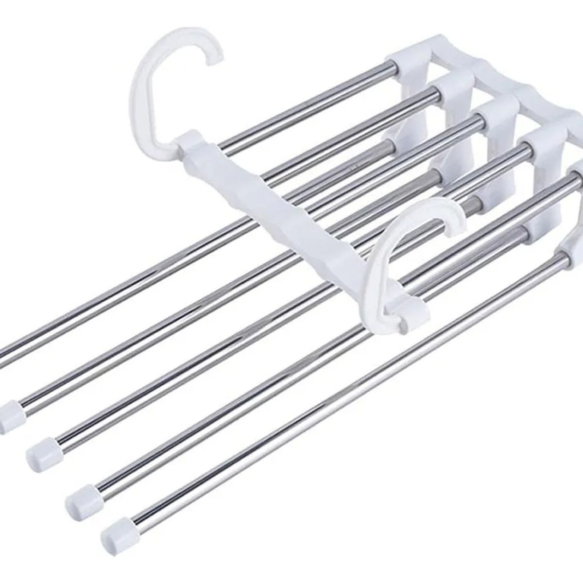 GENERICO - Percha Organizadora De Pantalones 5 En 1 - Acero Inoxidable - Ahorra Espacio En Closet