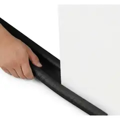 GENERICO - Aislante Doble Para Puerta Y Ventanas De 45mm X 93cm Burlete Negro