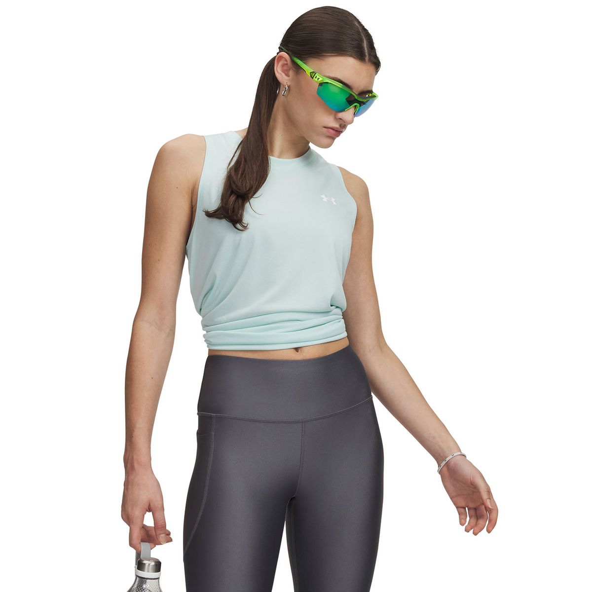 UNDER ARMOUR - Polera S/M Mujer Tech Tank Solids Verde UNDER ARMOUR