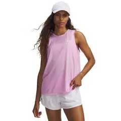 UNDER ARMOUR - Polera S/M Mujer Tech Tank Solids Rosado