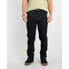 POLEMIC - Pantalon Juvenil Canvas procesado Negro