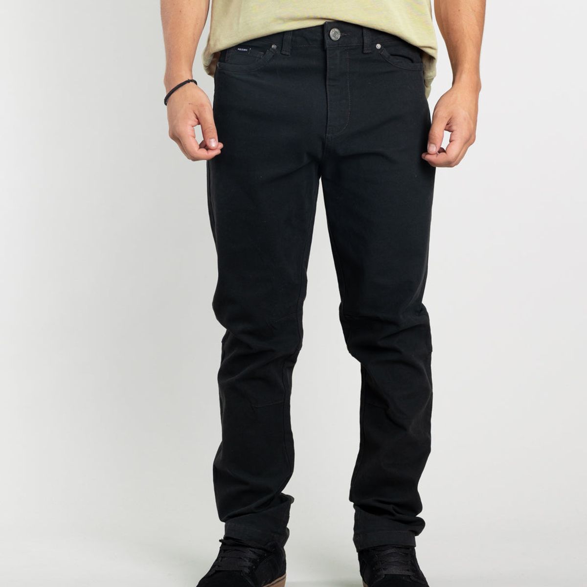 POLEMIC - Pantalon Juvenil Canvas procesado Negro Polemic