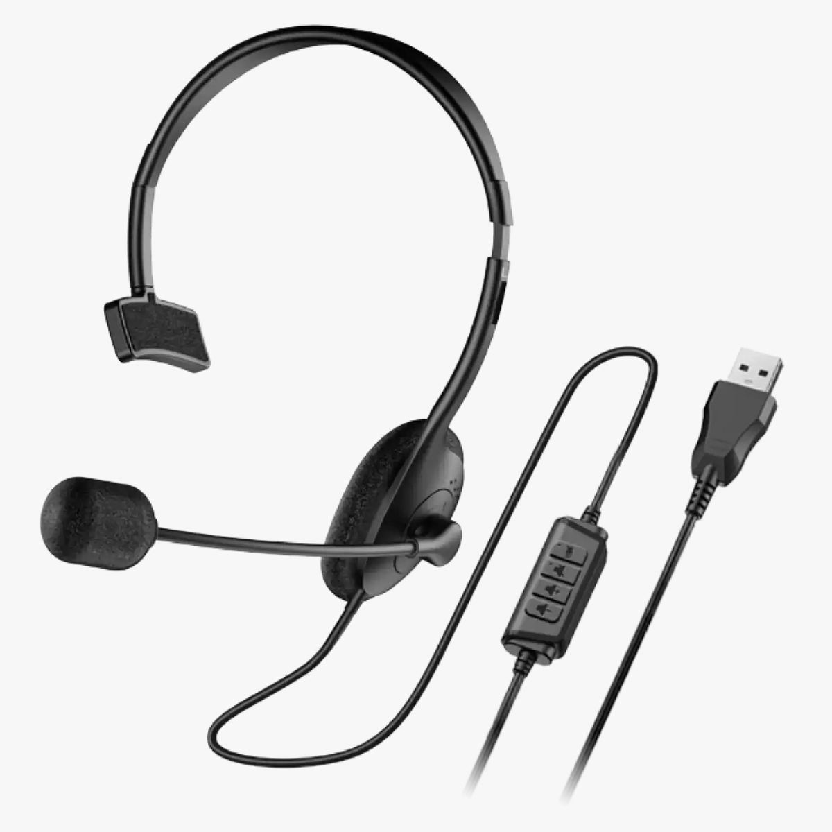 GENIUS - Audifonos Con Microfono Genius HS-100U Call Center Single Ear Usb Headset