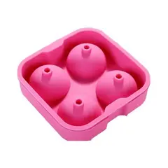 GENERICO - Molde Para Hacer Hielo Molde Esférico Rosado