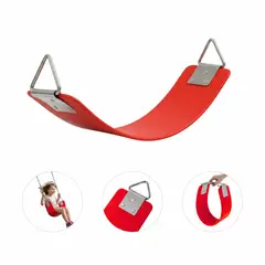 GENERICO - Asiento Columpio Industrial Hebilla Metálica Rojo