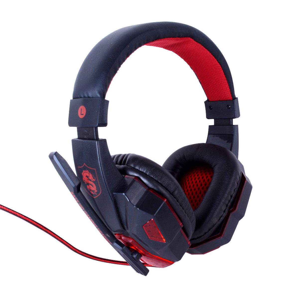 FASTLINK - AUDIFONO GAMER CON MICROFONO ROJO FASTLINK