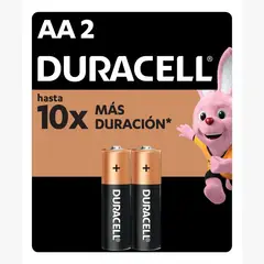 DURACELL - Pila Aa, 2 Pilas, Batería Doble A, Dura Más