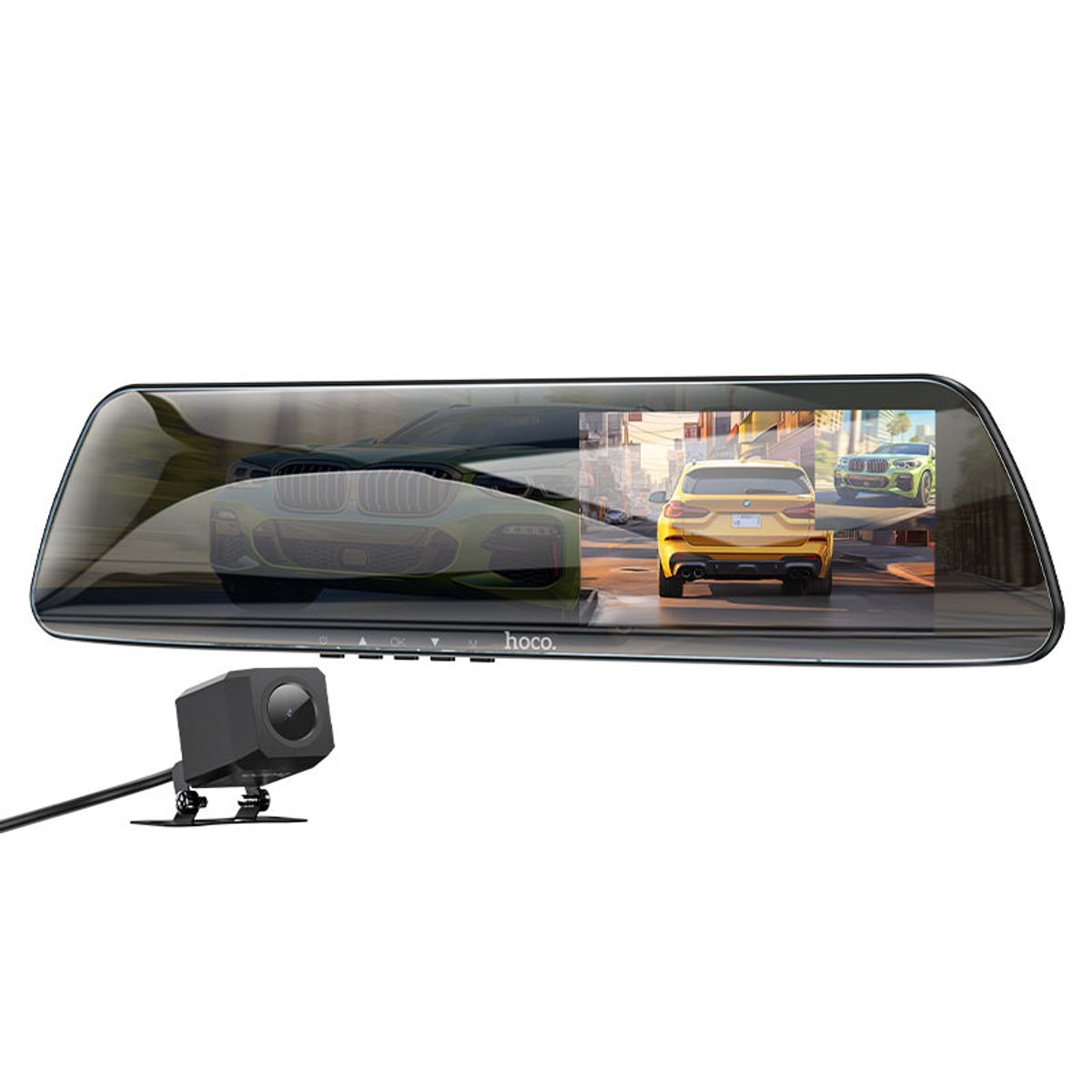 HOCO - Camara Auto Dual HD 130° 1080p Espejo Retrovisor HD Hoco DV4