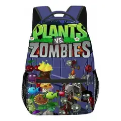 GENERICO - Mochila Escolar Plants vs Zombies Nino Poliester 40cm