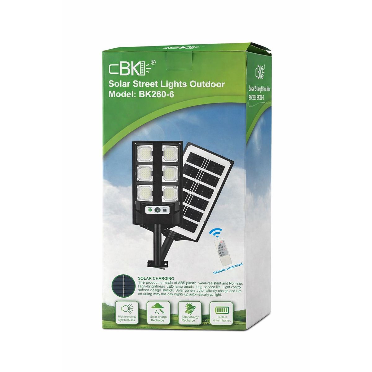 GENERICO - Foco Solar 600w Potente Luz Led Exterior + Soporte Negro Negro Blanco Frío