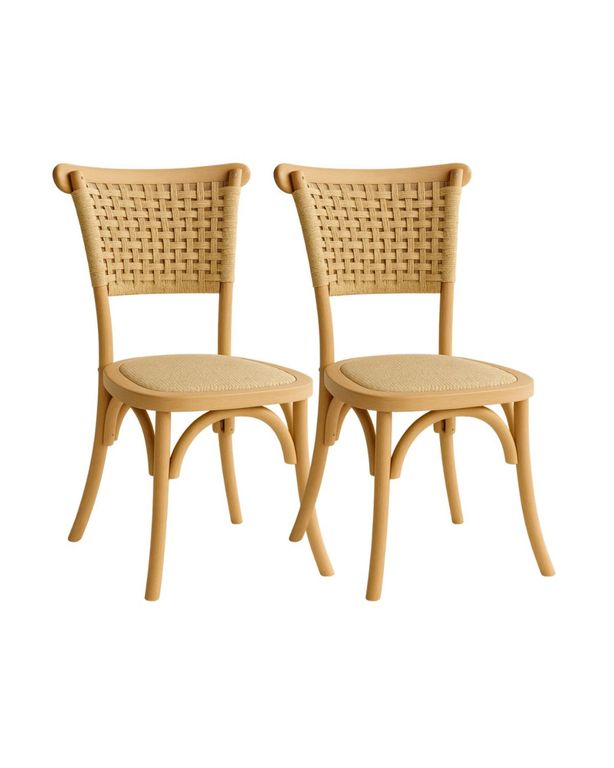 Pack 2 Sillas con Madera de Yute Greta Wegner