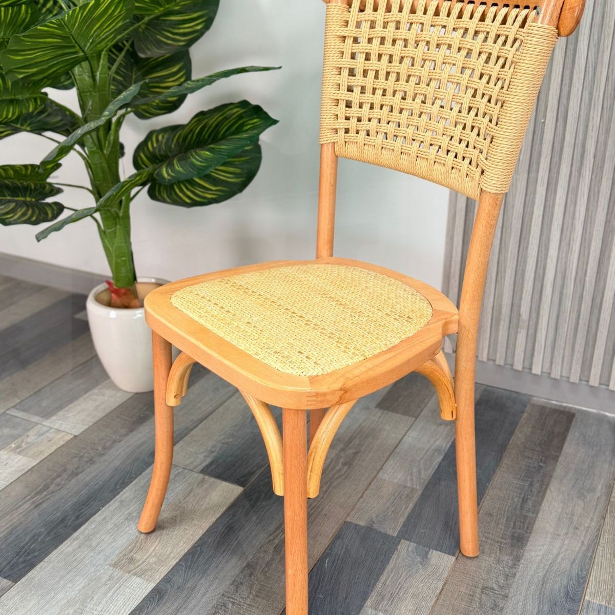 HABITA2 CHILE - Pack 2 Sillas con Madera de Yute Greta Wegner