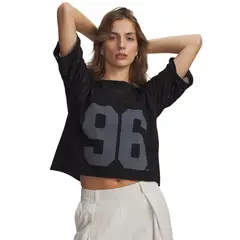 UNDER ARMOUR - Polera M/C Mujer Burnout 96 Negro