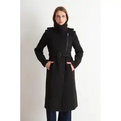 NICOPOLY - Abrigo Solapa y Cinturón Negro