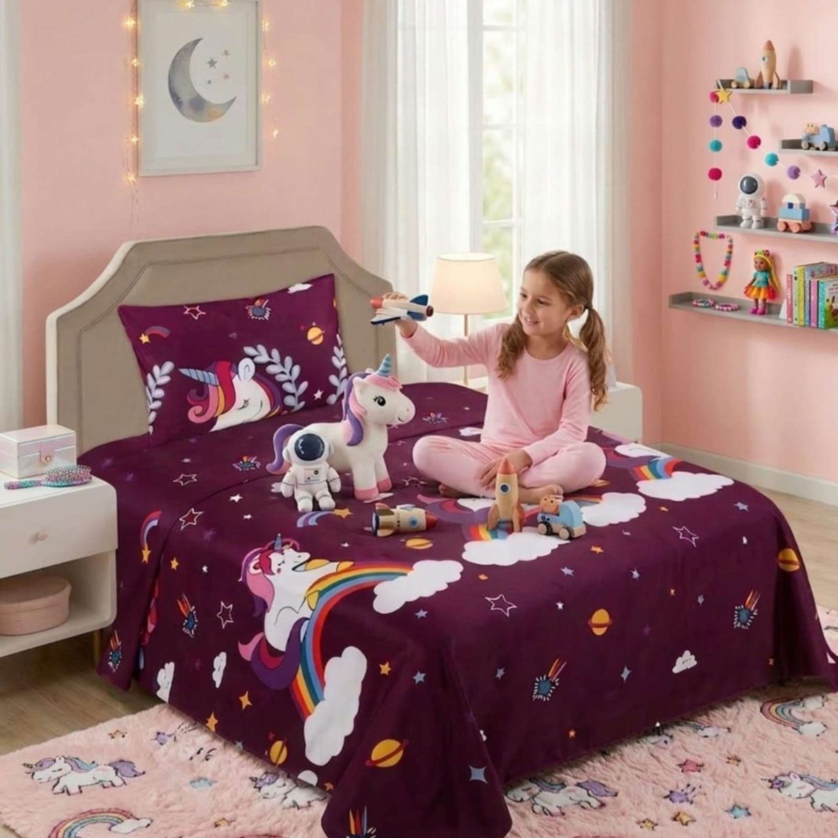 GENERICO - Juego de Sábanas 1,5 plazas Resistencia y Elegancia para tu Descanso Diario