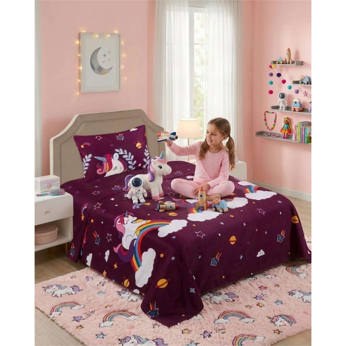 GENERICO - Juego de Sábanas 1,5 plazas Resistencia y Elegancia para tu Descanso Diario