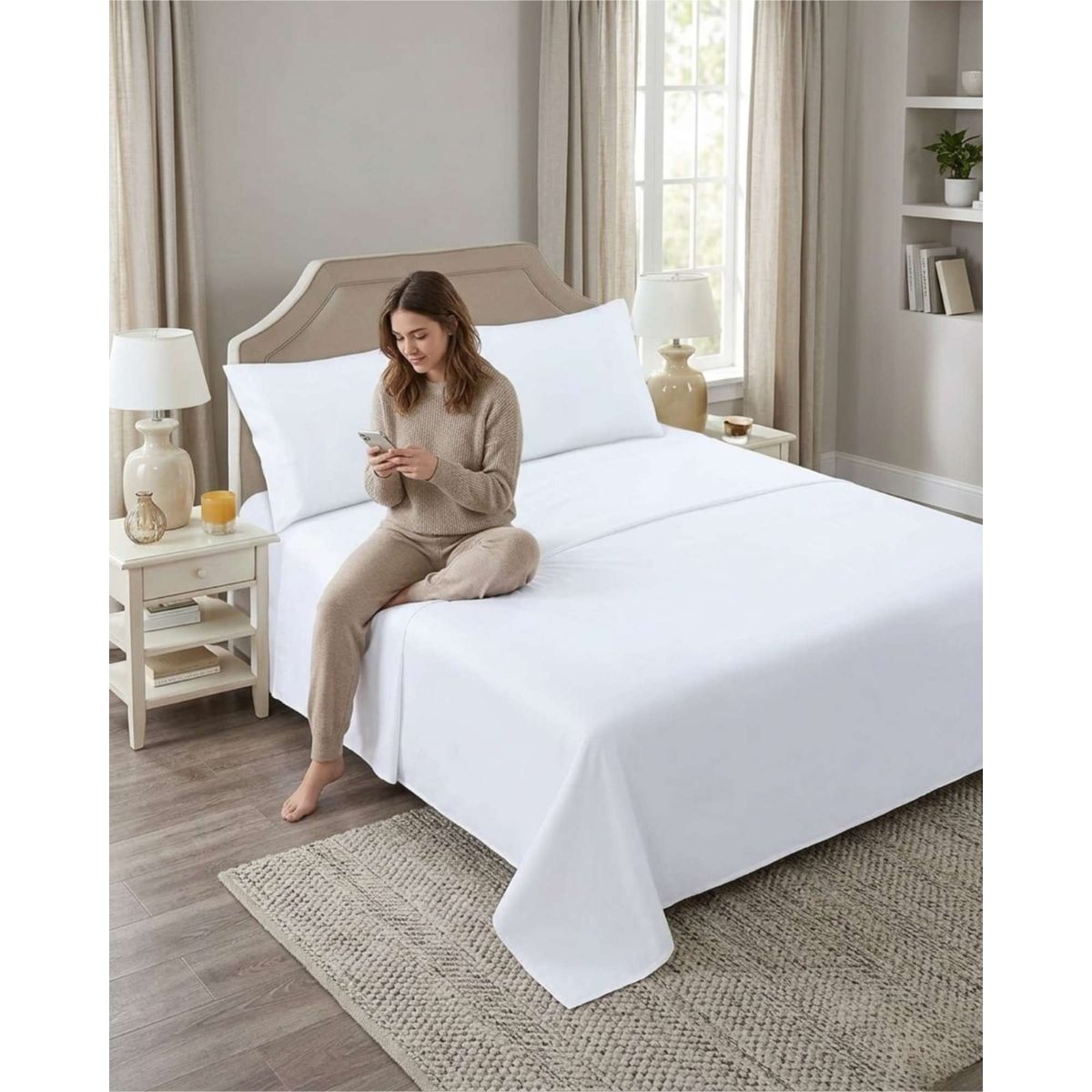 GENERICO - Juego de Sábanas 1,5 plazas Resistencia y Elegancia para tu Descanso Diario