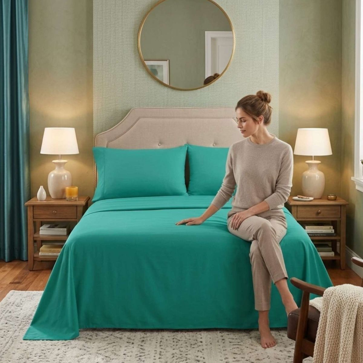 GENERICO - Juego de Sábanas 1,5 plazas Resistencia y Elegancia para tu Descanso Diario