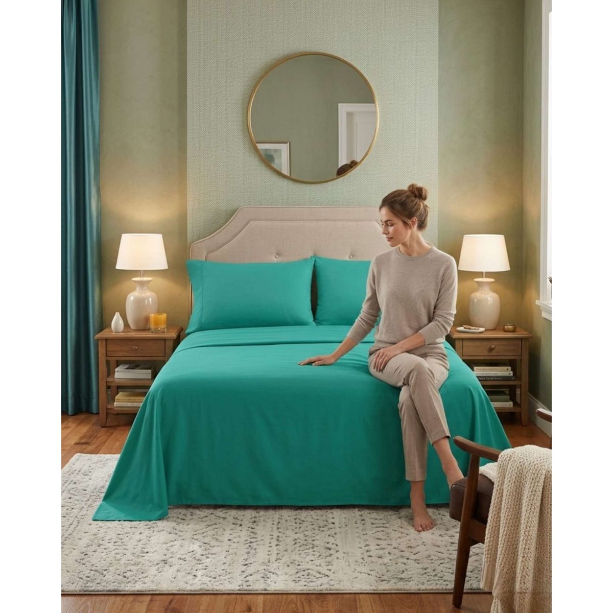 GENERICO - Juego de Sábanas 1,5 plazas Resistencia y Elegancia para tu Descanso Diario