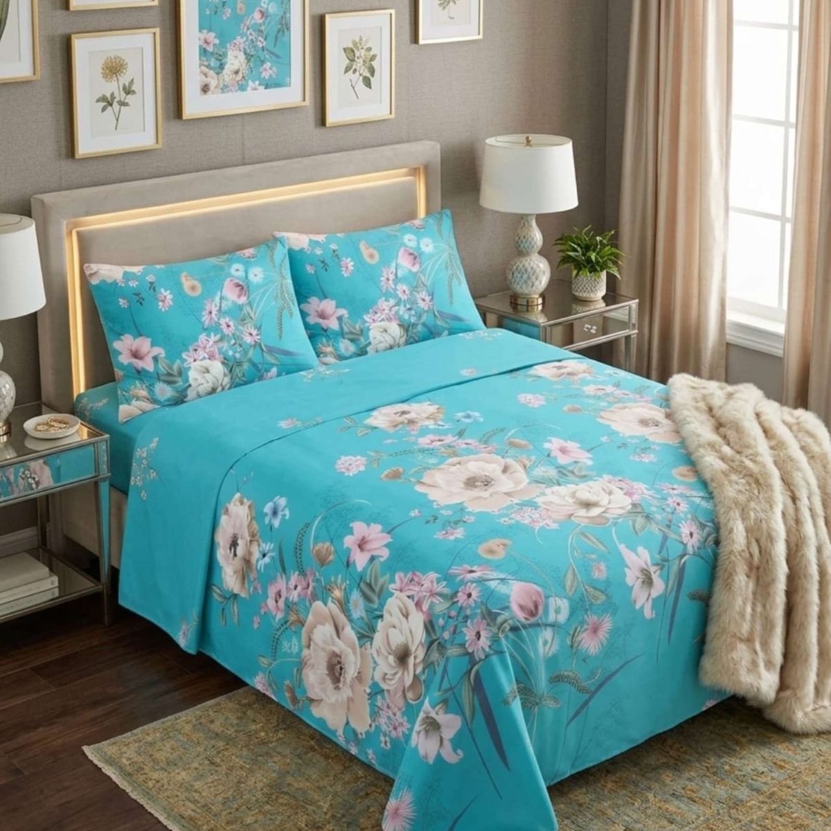 GENERICO - Juego de Sábanas king Resistencia y Elegancia para tu Descanso Diario