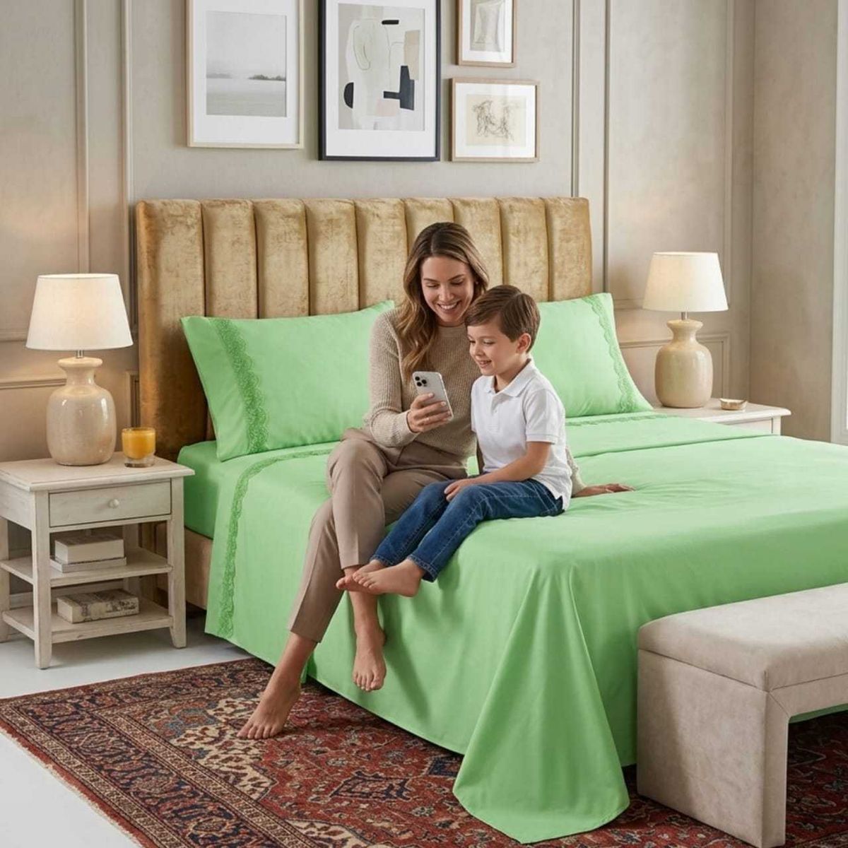 GENERICO - Juego de Sábanas king Resistencia y Elegancia para tu Descanso Diario