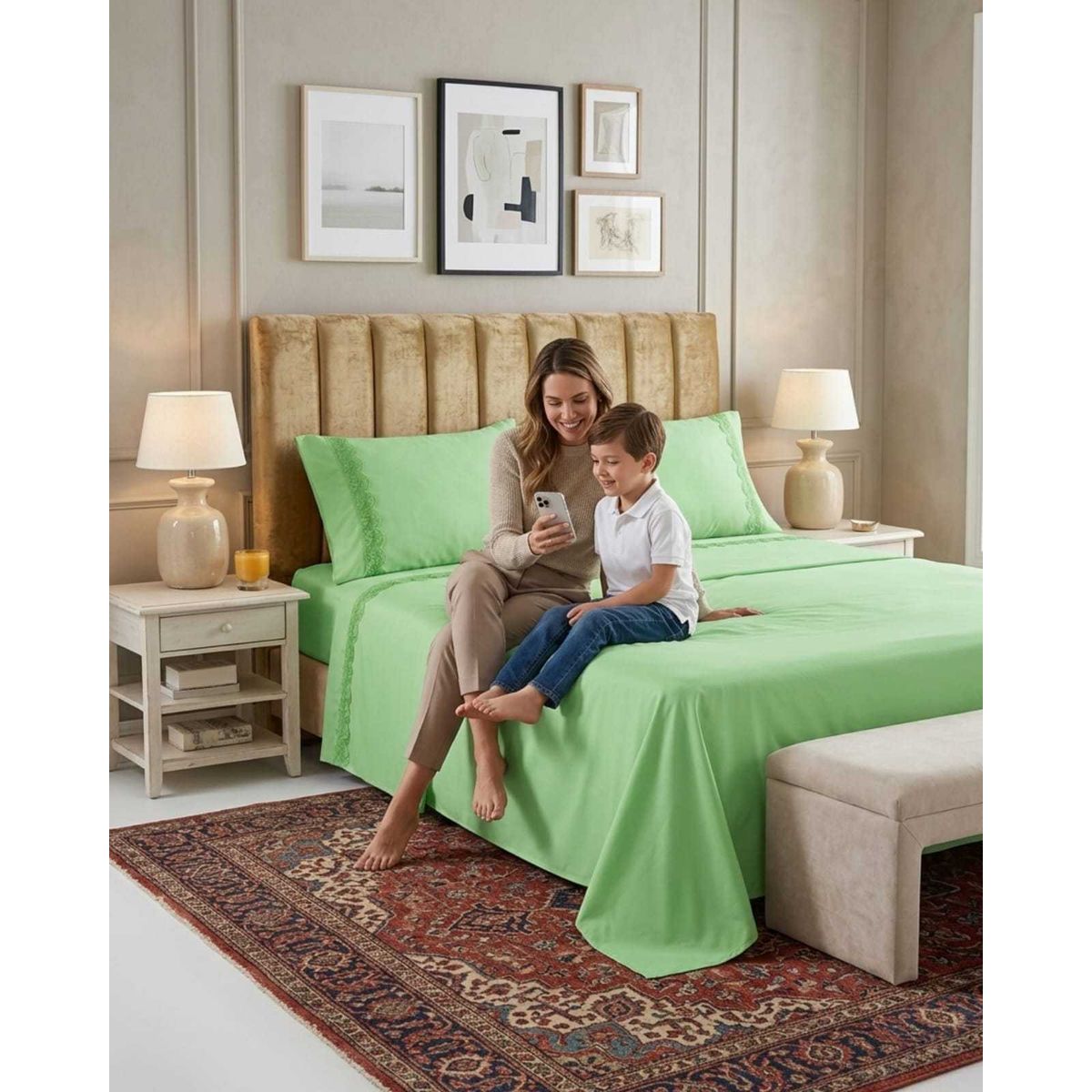 GENERICO - Juego de Sábanas king Resistencia y Elegancia para tu Descanso Diario