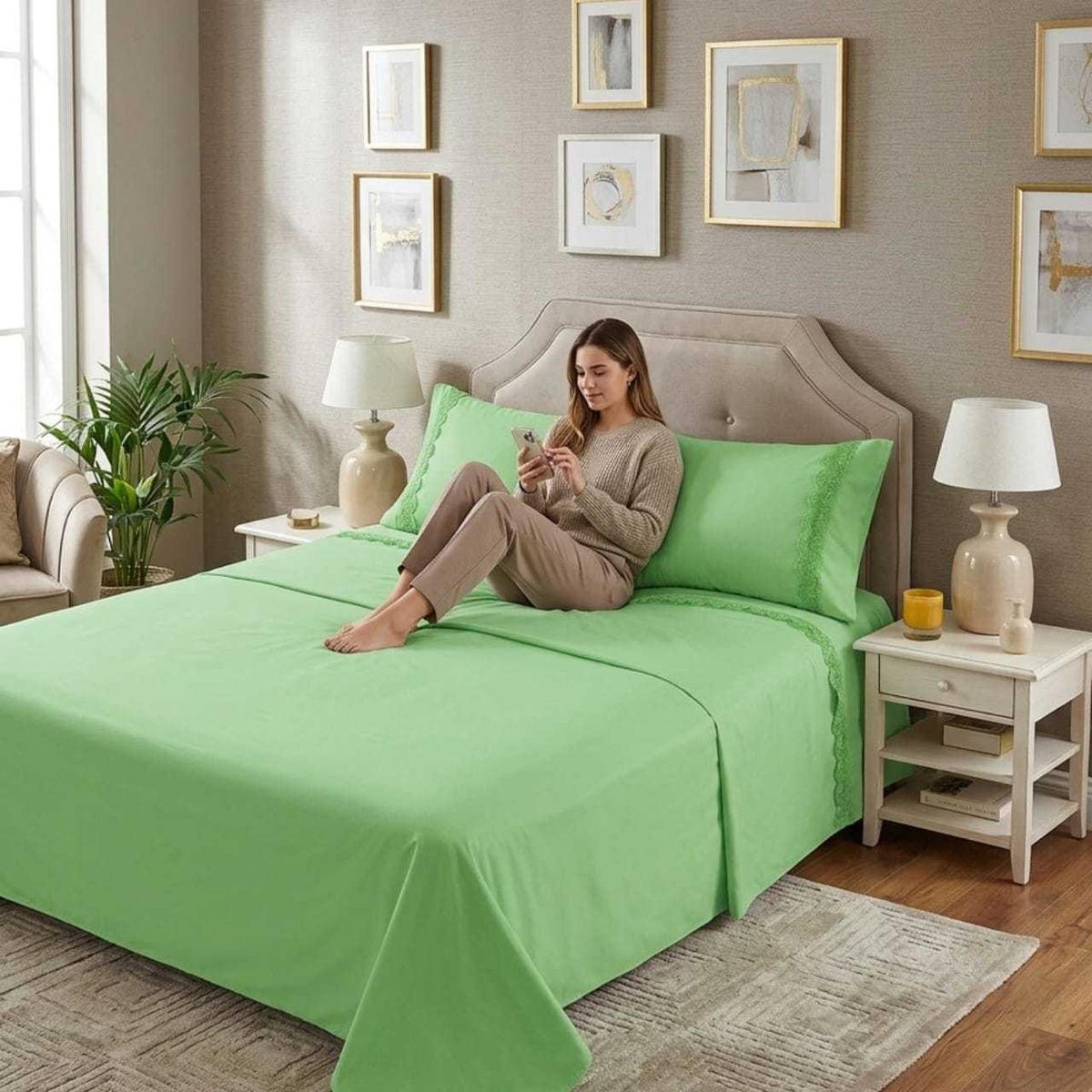 GENERICO - Juego de Sábanas king Resistencia y Elegancia para tu Descanso Diario