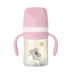 AIWIBI - Mamadera Anticólicos Con Asas 180ml Tritan ROSADA