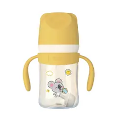 AIWIBI - Mamadera Anticólicos Con Asas 180ml Tritan AMARILLO