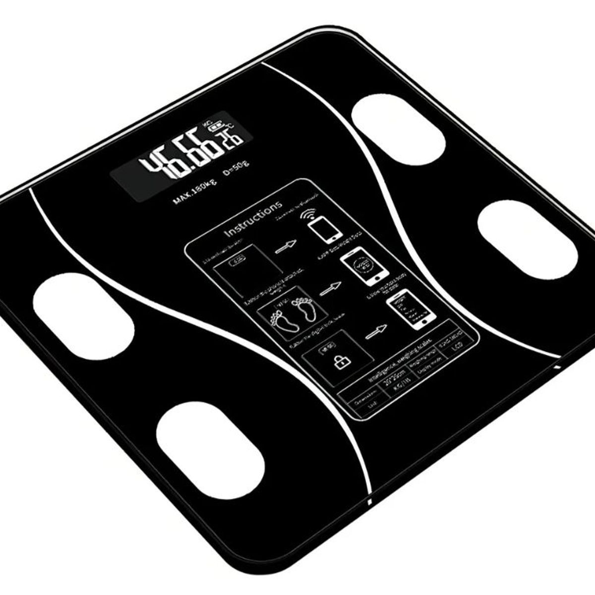 GENERICO - Báscula inteligente de bioimpedancia digital Bluetooth 7 Usuarios
