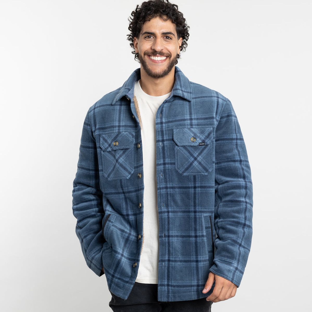 POLEMIC - Chaqueta Campera hombre forrada en Micropolar Leñadora sin gorro Polemic