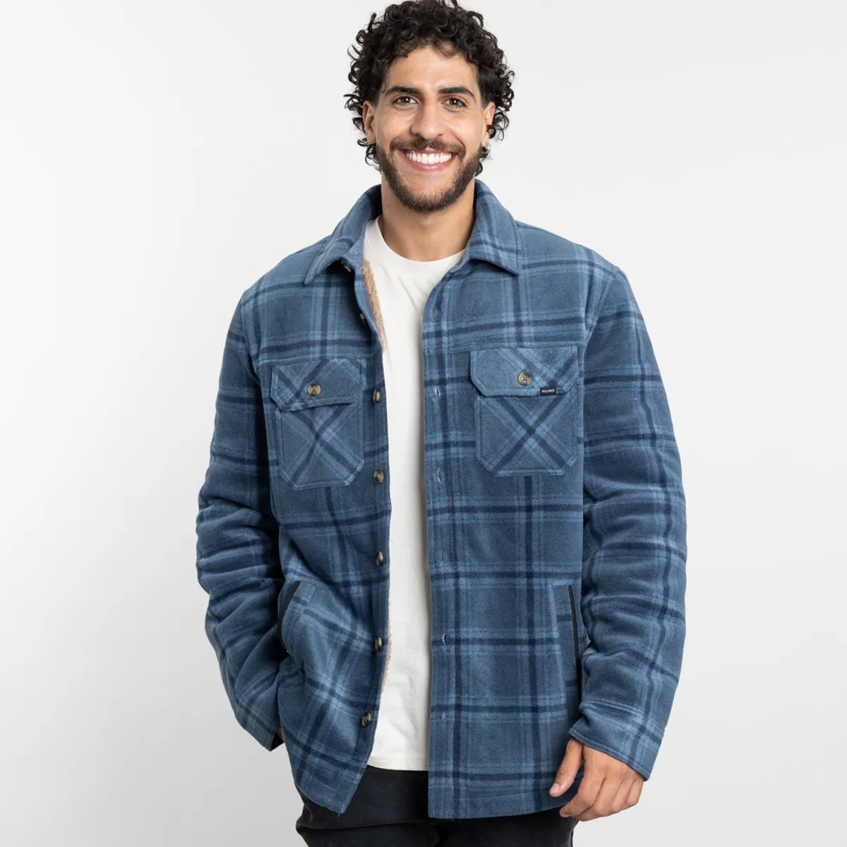 POLEMIC - Chaqueta Campera hombre forrada en Micropolar Leñadora sin gorro Polemic