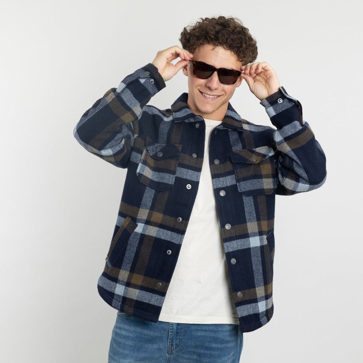 POLEMIC - Chaqueta Campera juvenil forrada en Sherpa Leñadora sin gorro Polemic