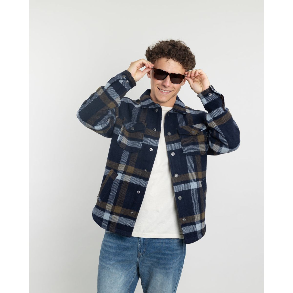 POLEMIC - Chaqueta Campera juvenil forrada en Sherpa Leñadora sin gorro Polemic