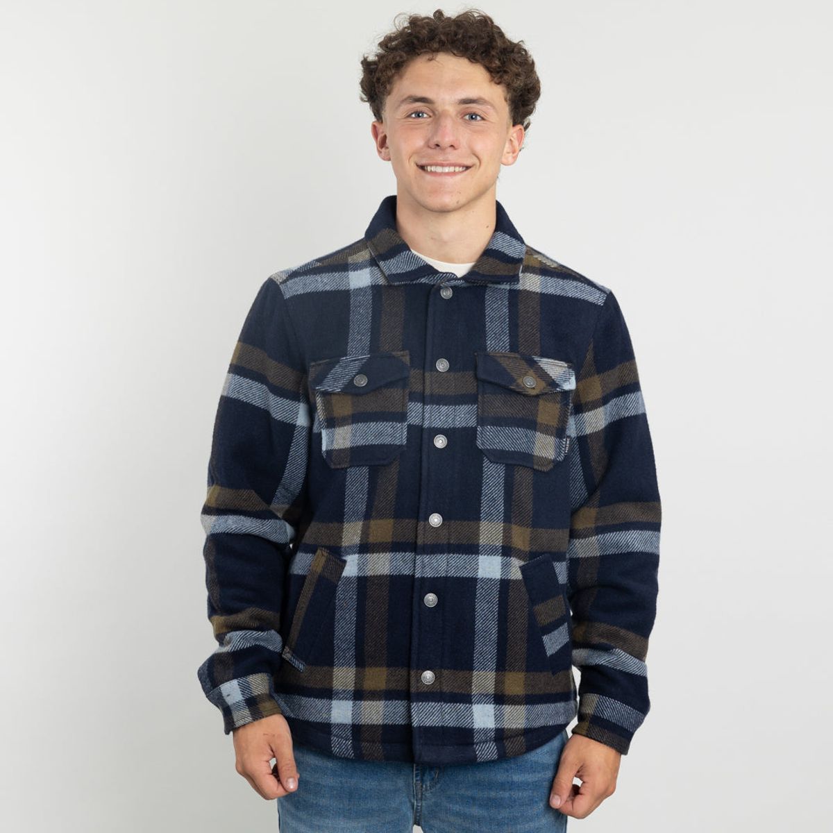 POLEMIC - Chaqueta Campera juvenil forrada en Sherpa Leñadora sin gorro Polemic
