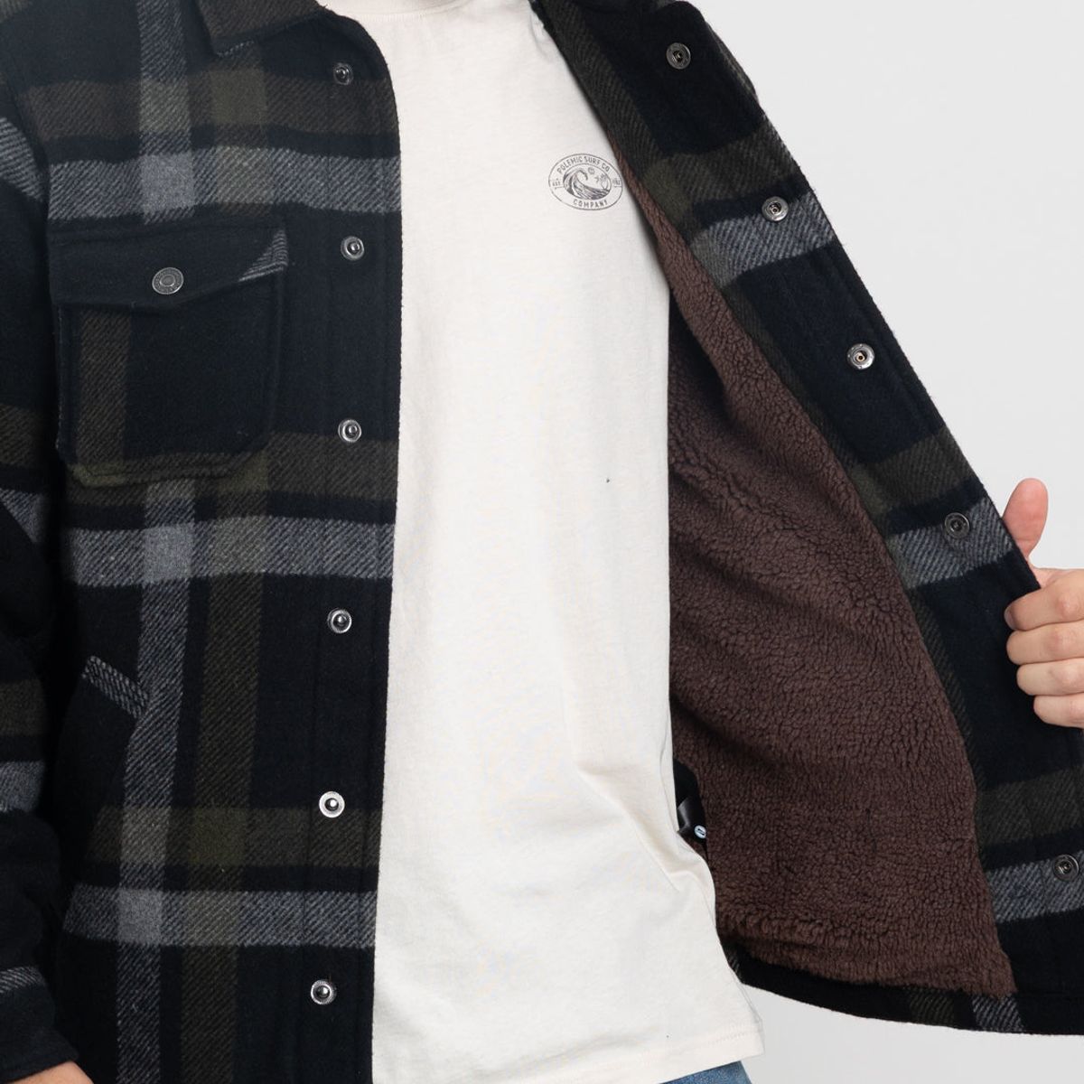 POLEMIC - Chaqueta Campera juvenil forrada en Sherpa Leñadora sin gorro Polemic