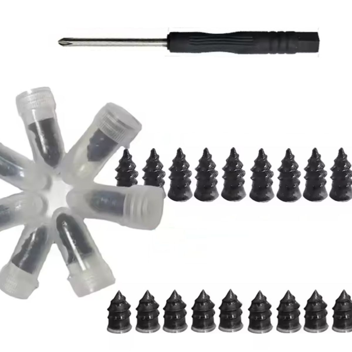 GENERICO - 20 Tornillos Para Reparación Neumáticos Pinchazo Autos Motos
