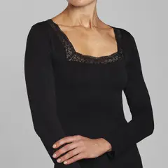 MONARCH - Polera Seamless Lineas Encaje Lasst