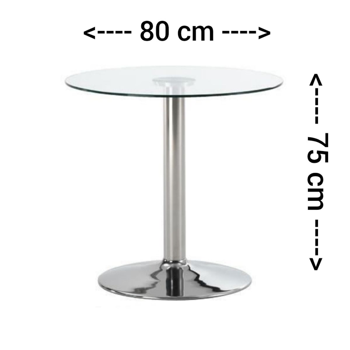 ARTIHOGAR - Mesa Vidrio Templado Fija 80 CM Diámetro X 75 CM